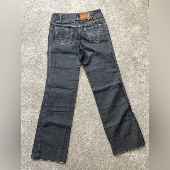 Unique Y2K D&G high waisted wide leg denim jeans size 40 - Picture 2 of 7
